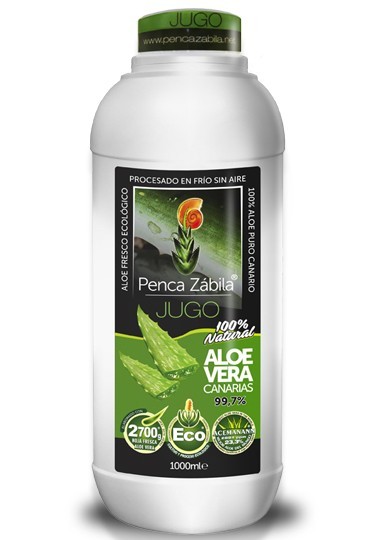 ugo Aloe Puro: 99,7% de contenido total del envase de Aloe fresco. Solo 0,3% de conservantes, a tan sólo 3 décimas de la naturaleza.
Jugo Aloe Fresco: Elaborado con 2,7 Kg. de  hojas de Aloe Frescas canarias Barbadensis Miller Canariensis.